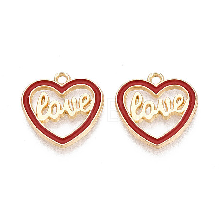 Alloy Enamel Pendants ENAM-T024-10A-G-1