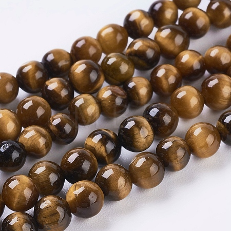 Natural Tiger Eye Beads Strands X-G-G099-4mm-5-1