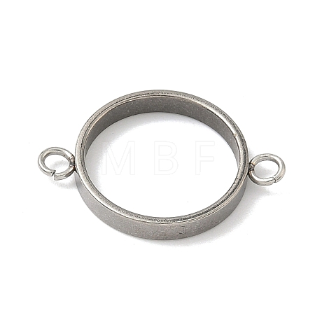 304 Stainless Steel Open Back Bezel Connector Charms STAS-B126-05C-P-1