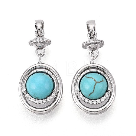 Dyed Synthetic Turquoise Pendants KK-N287-19P-1
