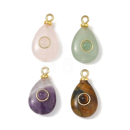 Natural Mixed Stone Pendants PALLOY-JF05973-1