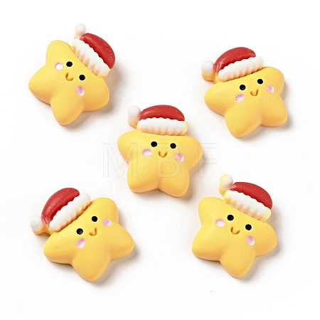 Opaque Christmas Resin Cabochons RESI-G039-03-1
