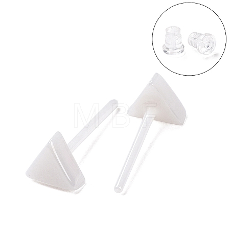 Hypoallergenic Bioceramics Zirconia Ceramic Stud Earrings EJEW-Z023-09E-1