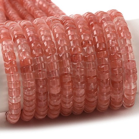 Cherry Quartz Glass Beads Strands G-M420-A09-01-1