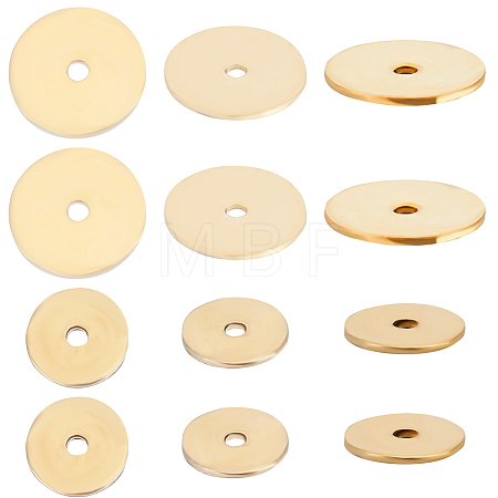 400pcs 2 Styles Brass Spacer Beads Sets KK-BBC0008-60-1