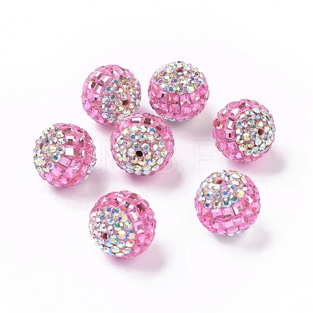 Polymer Clay Rhinestone Beads RB-L029-04B-1