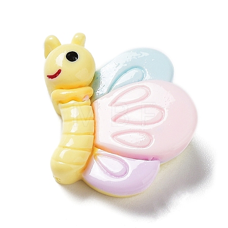Opaque Resin Cute Insect Cabochons RESI-Q217-01E-1