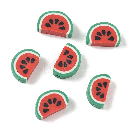 Fruit & Vegetable Theme Handmade Polymer Clay Beads CLAY-F006-02L-1
