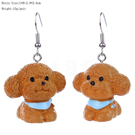 Iron & Resin Dangle Earrings for Women WG4B27B-01-1