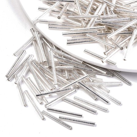 Electroplate Glass Bugle Beads SEED-S043-02B-02-1