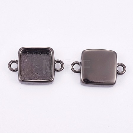 Brass Cabochon Connector Settings KK-F748-15B-1