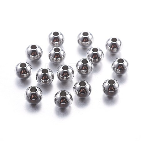 Tarnish Resistant 201 Stainless Steel Beads STAS-G162-01P-6mm-1