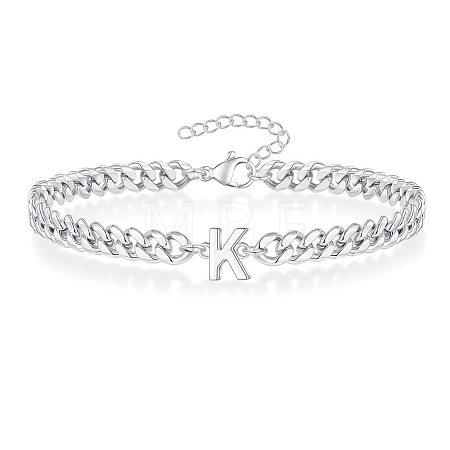 Letter 304 Stainless Steel Link Bracelets FS-WG7830E-35-1