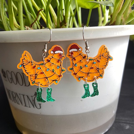 Chick Acrylic Dangle Earrings FS-WG1033A-07-1