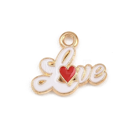 Valentine's Day Alloy Enamel Pendants ENAM-I084-01KCG-26-1