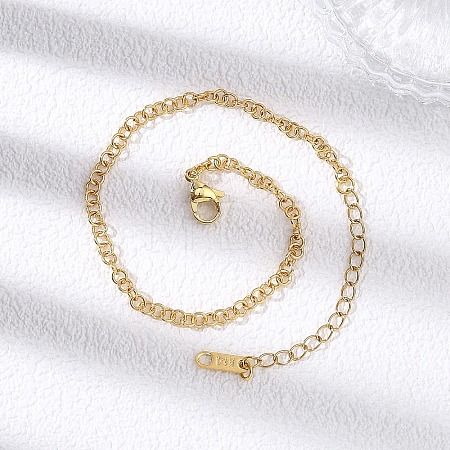 Brass Rolo Chains Bracelets for Women BJEW-JB12780-1