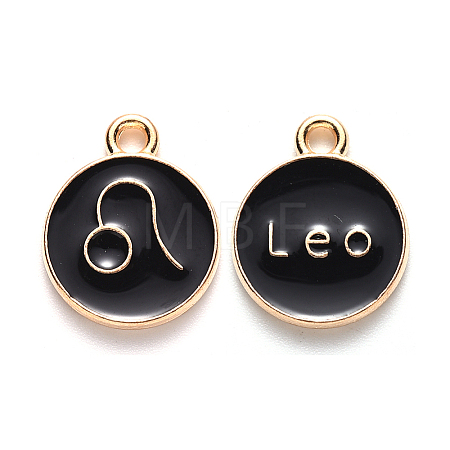 Alloy Enamel Pendants ENAM-S124-01B-08G-1