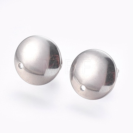 Tarnish Resistant 304 Stainless Steel Stud Earring Findings STAS-G178-03P-13mm-1