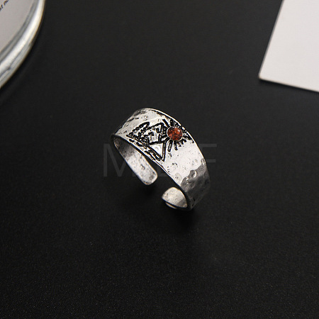 Alloy with Rhinestone Cuff Rings FS-WG5DC0C-01-1
