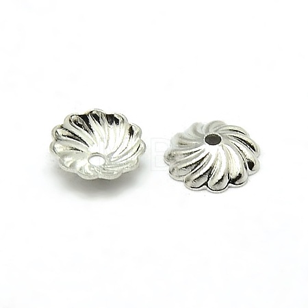 Brass Flower Bead Caps KK-O043-02P-1
