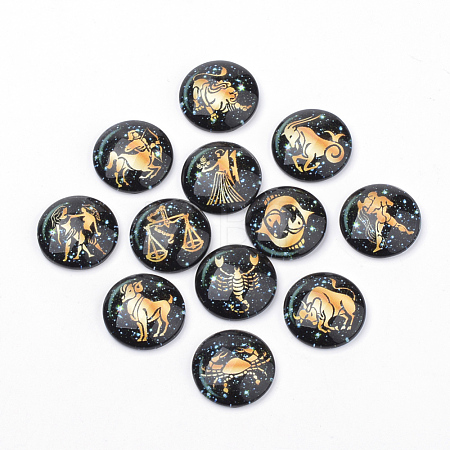 Flatback Glass Cabochons for DIY Projects X-GGLA-S029-25mm-036-1
