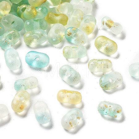 Gradient Color Transparent Frosted Acrylic Beads OACR-M023-06B-1