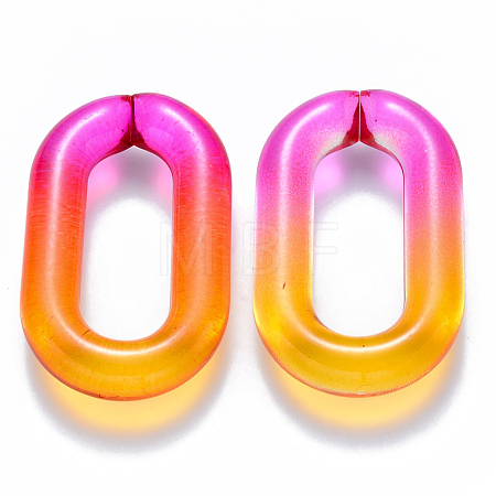 Two Tone Transparent Acrylic Linking Rings OACR-S036-006B-N03-1