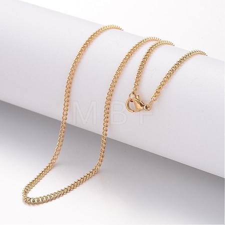 Ion Plating(IP) 304 Stainless Steel Necklace MAK-K004-08G-1