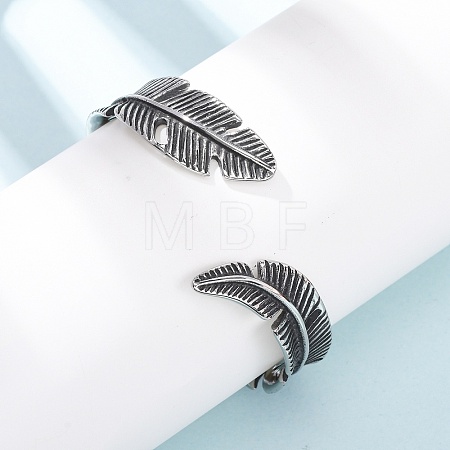 Retro 316 Surgical Stainless Steel Cuff Bangles BJEW-C142-11C-AS-1