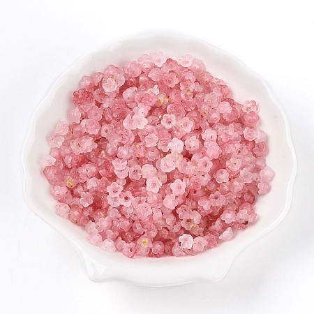 Frosted Transparent Acrylic Beads OACR-N137-72E-1
