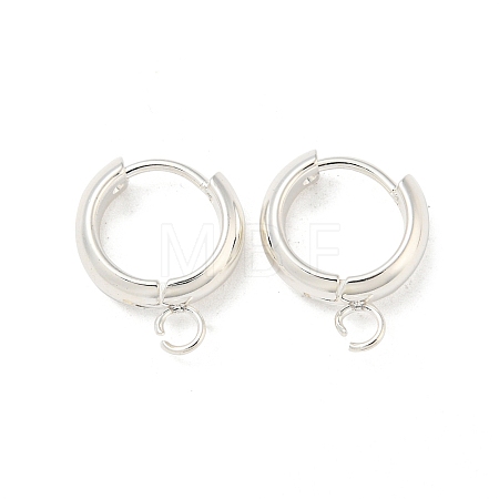201 Stainless Steel Huggie Hoop Earring Findings STAS-P283-01V-S-1