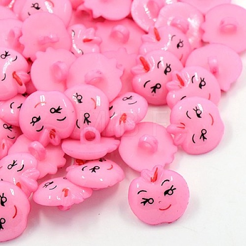 Acrylic Shank Buttons BUTT-E014-B-08-1