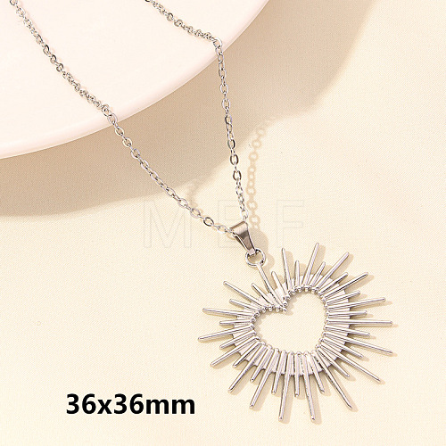 Stainless Steel Heart-shaped Necklace Jewelry DIY Accessories FY2457-7-1