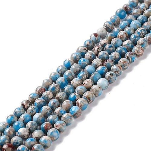 Assembled Natural Imperial Jasper & Synthetic Opal Beads Strands G-K317-A19-02-1