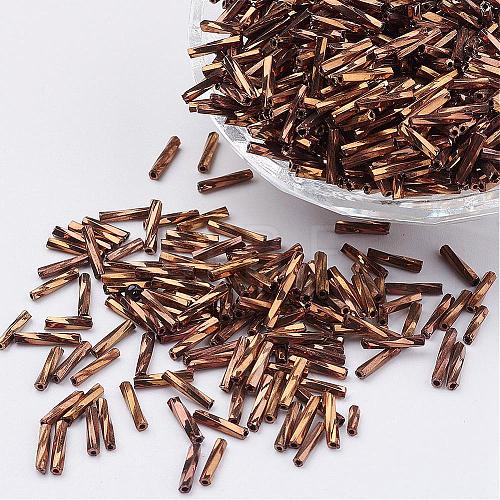 Glass Twisted Bugle Beads SEED-E002-6mm-881#-1