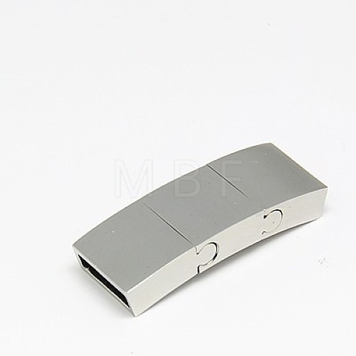 304 Stainless Steel Magnetic Clasps with Glue-in Ends STAS-I011-16-1