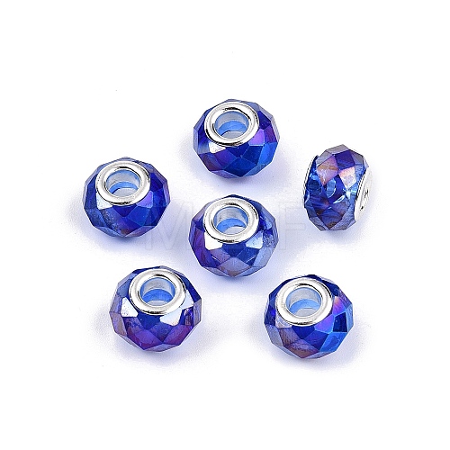 Transparent Glass European Beads GPDL-N004-D14mm-A14-1