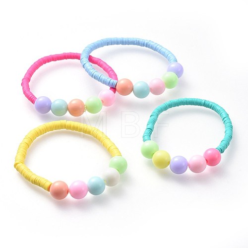 Kids Stretch Bracelets BJEW-JB04614-M-1
