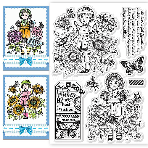 Custom PVC Plastic Clear Stamps DIY-WH0618-0129-1