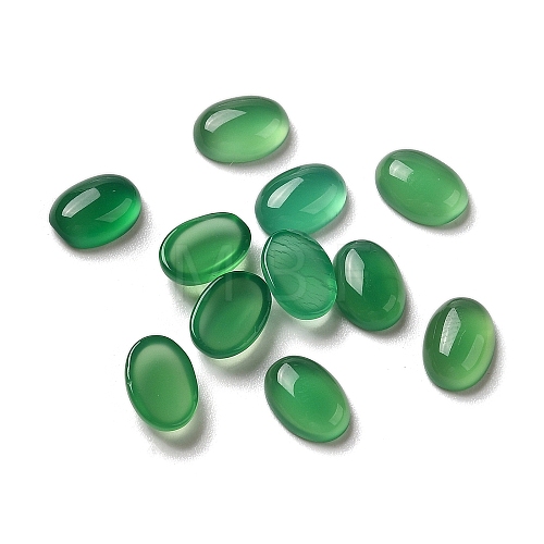 Natural Dyed & Heated Green Onyx Agate Cabochons G-F605E-14B-1