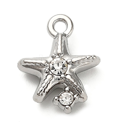 Alloy Rhinestone Pendants FIND-A051-04C-P-1