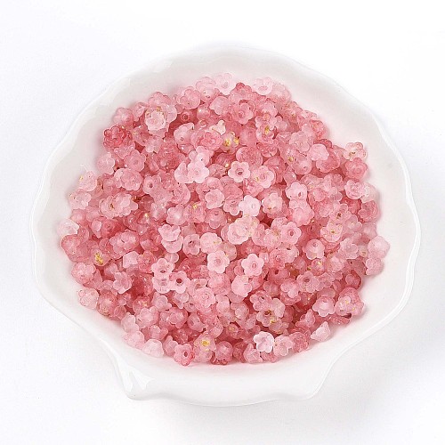 Frosted Transparent Acrylic Beads OACR-N137-72E-1