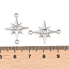 304 Stainless Steel Crystal Rhinestone Connector Charms STAS-P437-14A-P-3