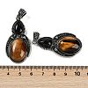 Natural Tiger Eye & Natural Obsidian Pendants G-I370-08AS-01-3