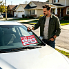 6Pcs Paper For Sale Sign Car Stickers DIY-CP0014-03-5