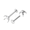 304 Stainless Steel Prong Earring Settings SA-CBA8B85-11D-03-3