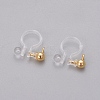 Brass Clip-on Earring Findings KK-F784-01G-NF-2