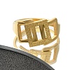 Textured 304 Stainless Steel Hollow Rectangle Finger Ring for Women RJEW-L126-12B-G-2