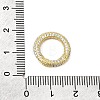 Brass Micro Pave Clear Cubic Zirconia Spring Gate Rings CU-CBA7D5E-04B-G-3