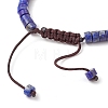 Natural Lapis Lazuli Braided Bead Bracelets BJEW-JB11114-02-4